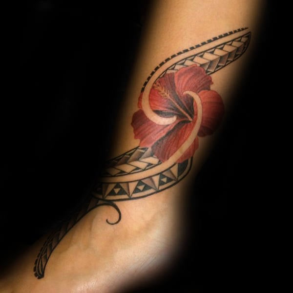 tatuaje flor de hibisco 210