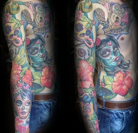 tatuaje flor de hibisco 51