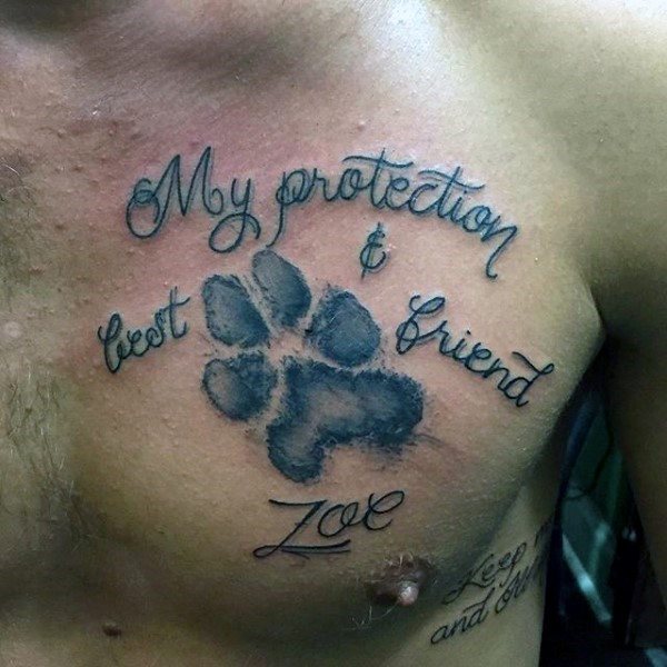 tatuaje huella pisada perro 186