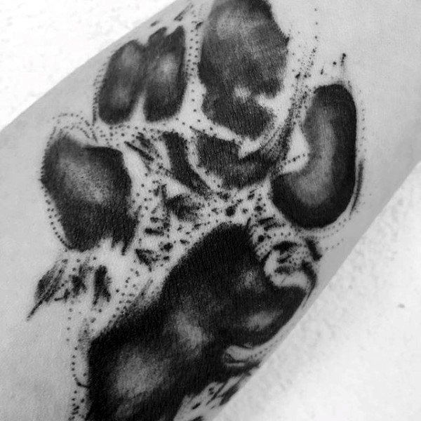 tatuaje huella pisada perro 78