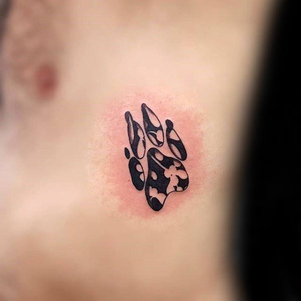 tatuaje huella pisada perro 81