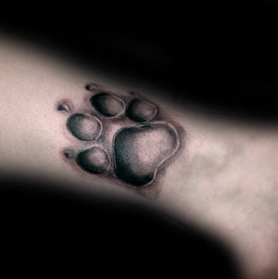 tatuaje huella pisada perro 84
