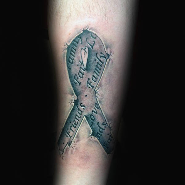 tatuaje lazo contra cancer 57