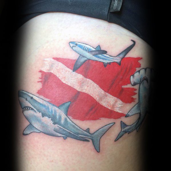 tatuaje bandera buceo 49