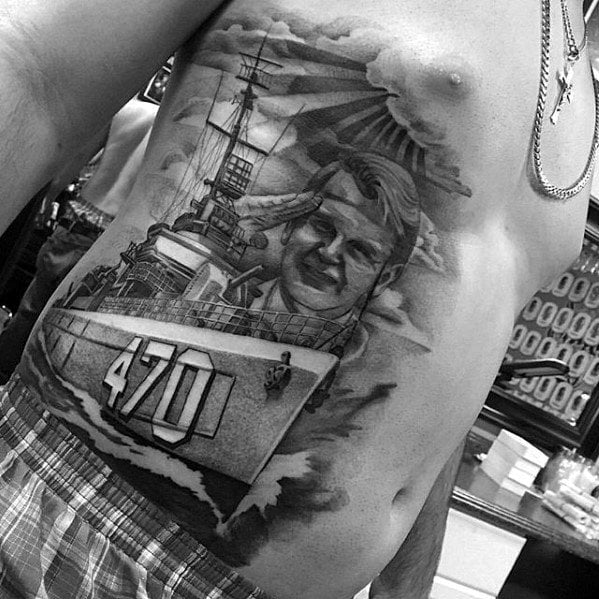 tatuaje barco guerra acorazado 19