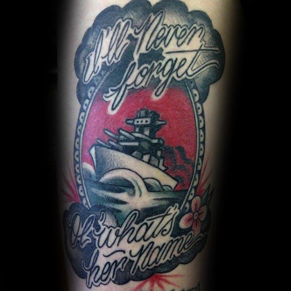 tatuaje barco guerra acorazado 35