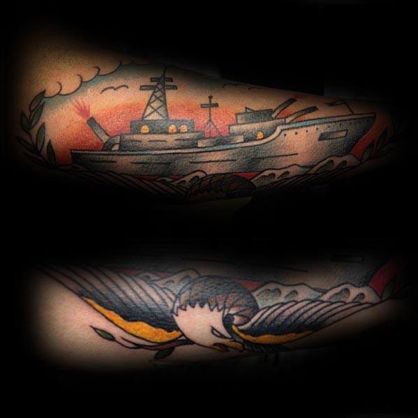 tatuaje barco guerra acorazado 37
