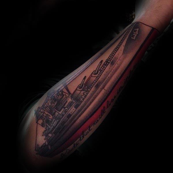 tatuaje barco guerra acorazado 39