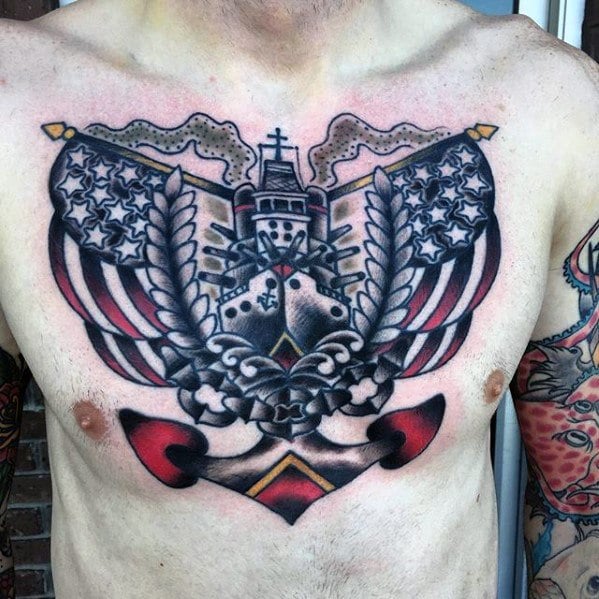 tatuaje barco guerra acorazado 41