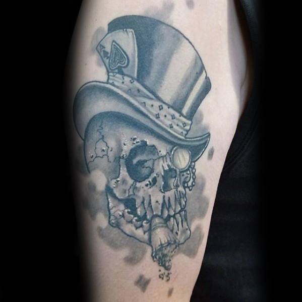 tatuaje calavera con sombrero 25