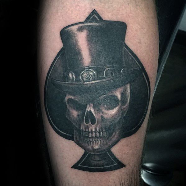 tatuaje calavera con sombrero 43