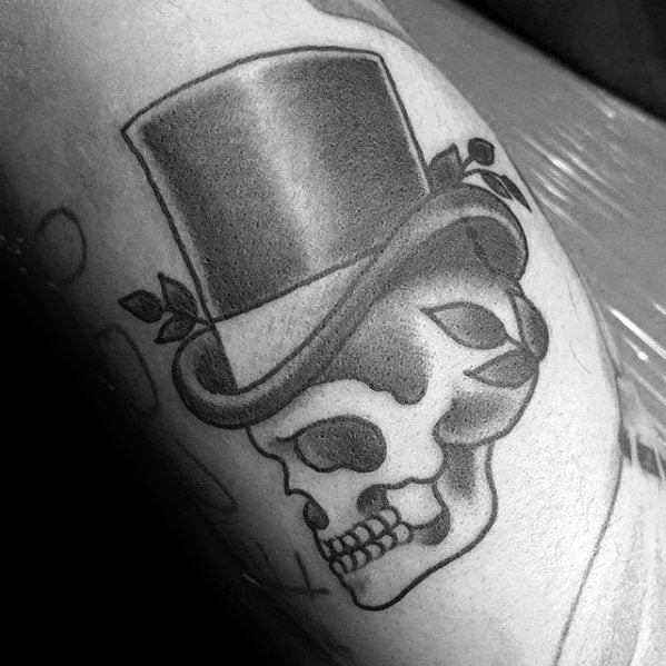 tatuaje calavera con sombrero 47