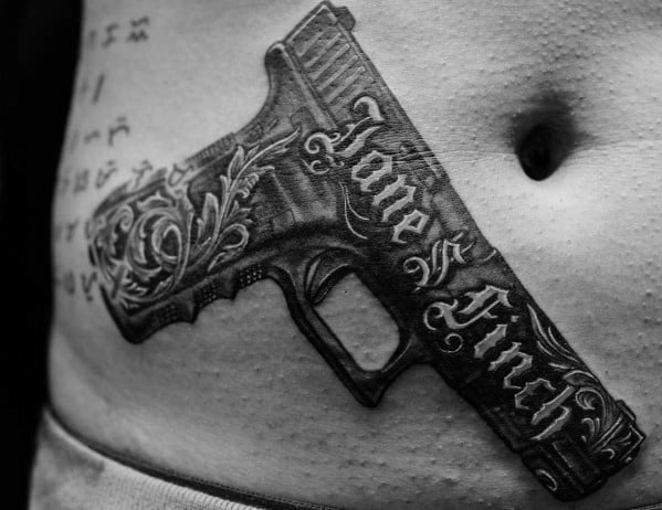 tatuaje pistola glock 99