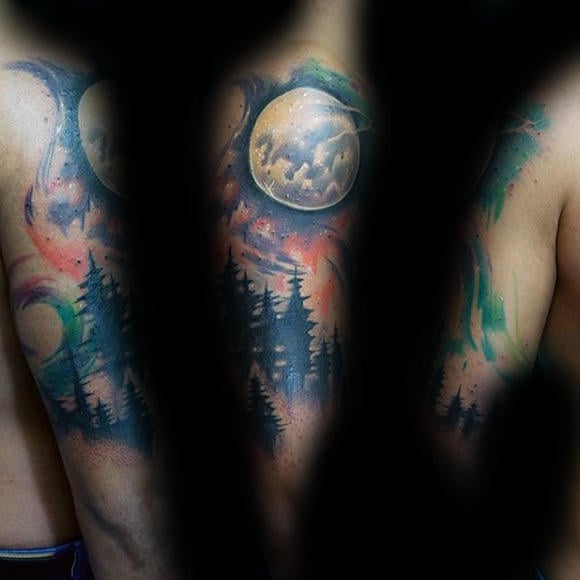 tatuaje aurora boreal polar 07