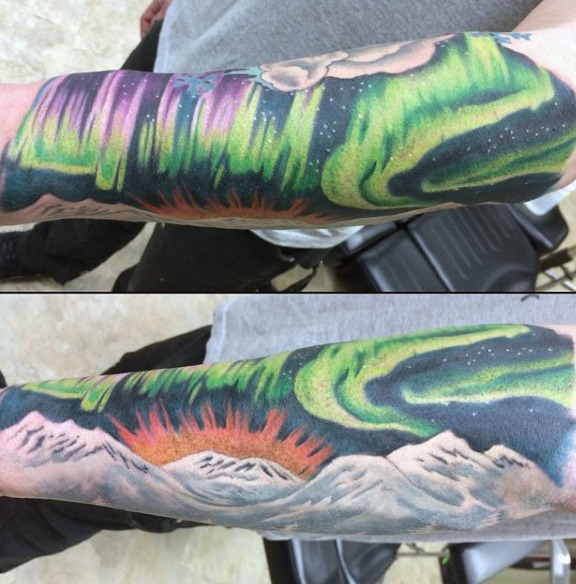 tatuaje aurora boreal polar 41