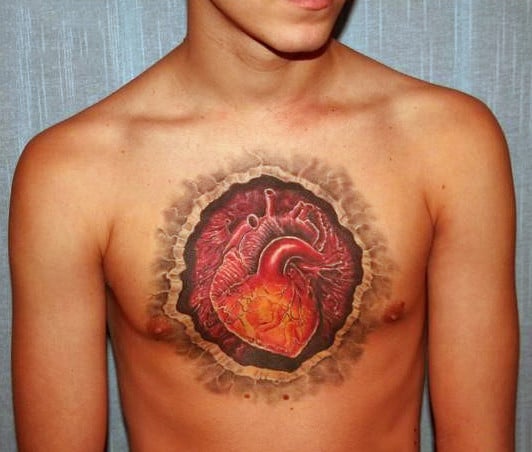 tatuaje corazon anatomico real 37