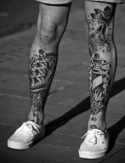 tatuaje espinillas 143