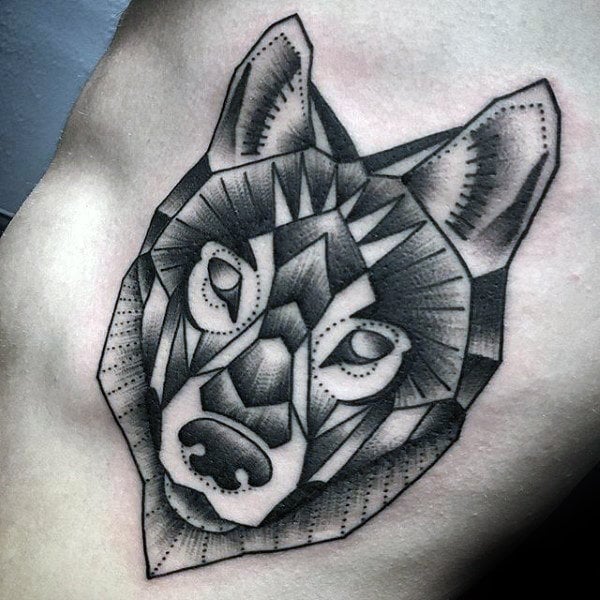 tatuaje lobo geometrico 127