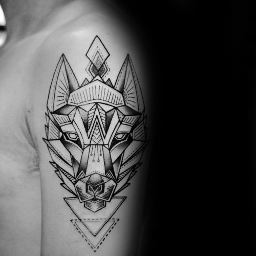 tatuaje lobo geometrico 27