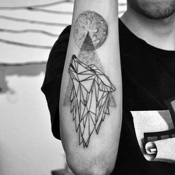 tatuaje lobo geometrico 89