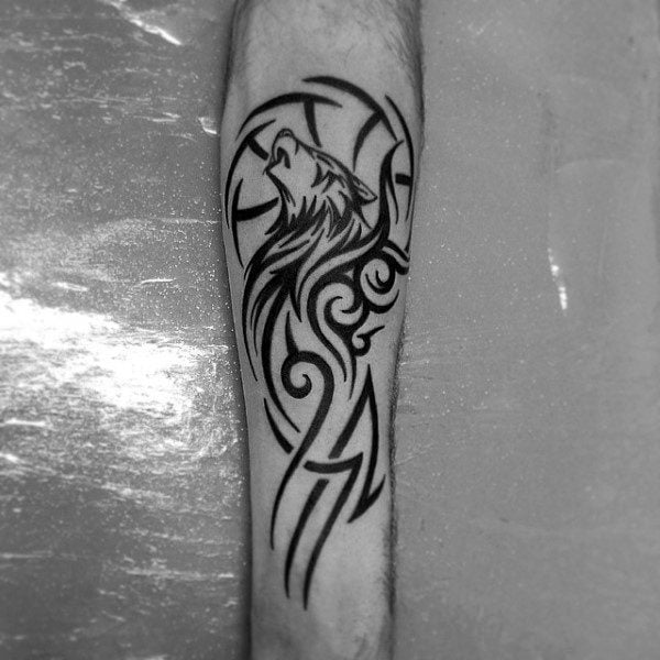 tatuaje lobo tribal 15