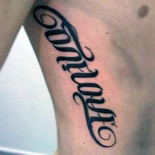 tatuaje palabra ambigrama 51