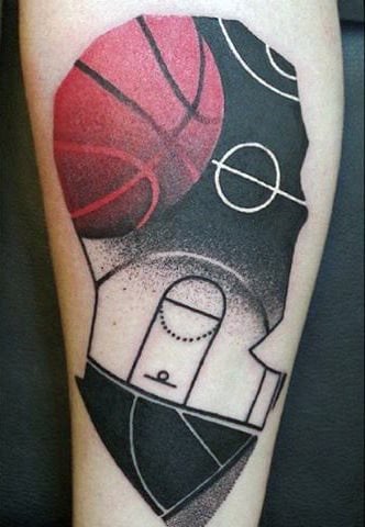 tatuaje baloncesto basquet 37