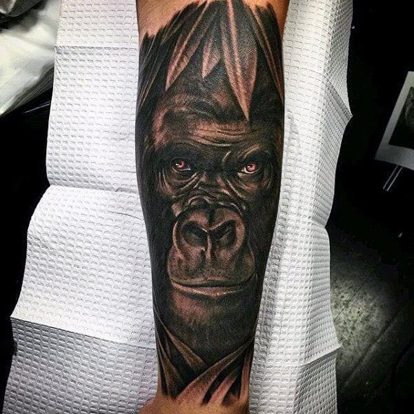 100 Tatuajes de gorilas (Con el significado)