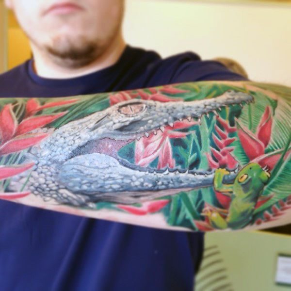 tatuaje cocodrilo caiman 110
