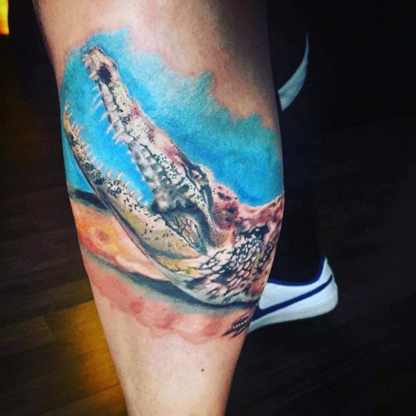 tatuaje cocodrilo caiman 134
