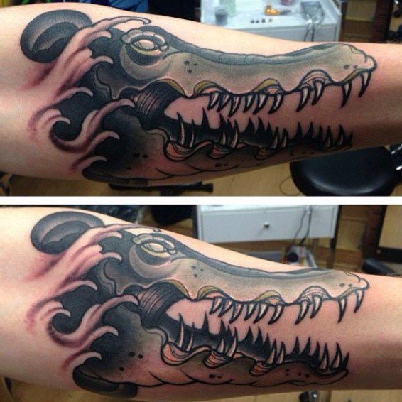 tatuaje cocodrilo caiman 86