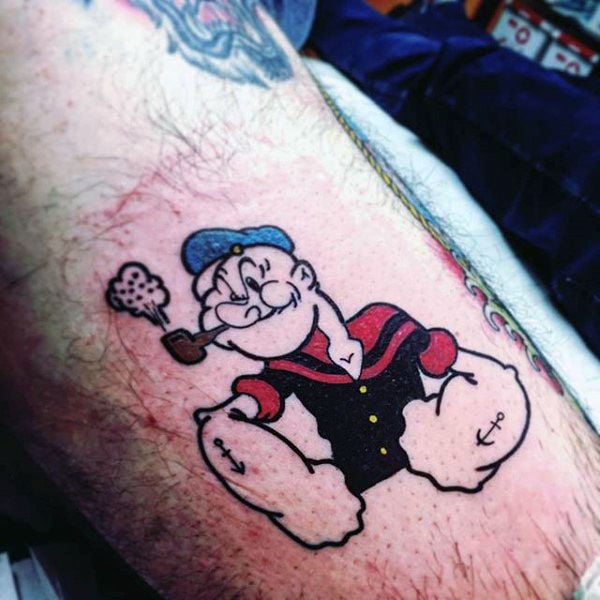 59 Tatuajes de Popeye El marino (Con su significado)