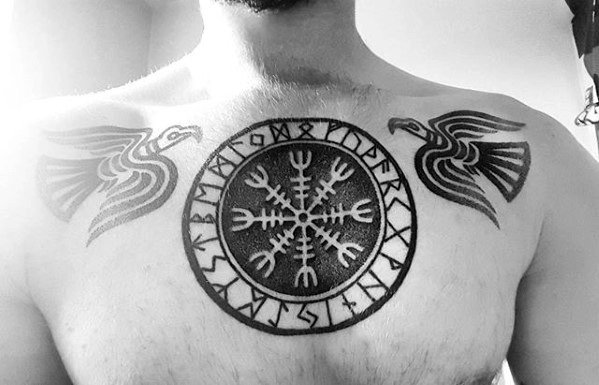 tatuaje simbolo vikingo aegishjalm 11