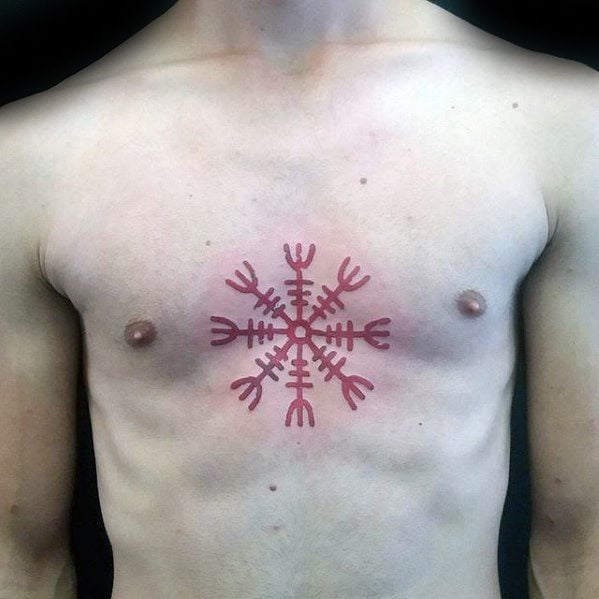 tatuaje simbolo vikingo aegishjalm 45