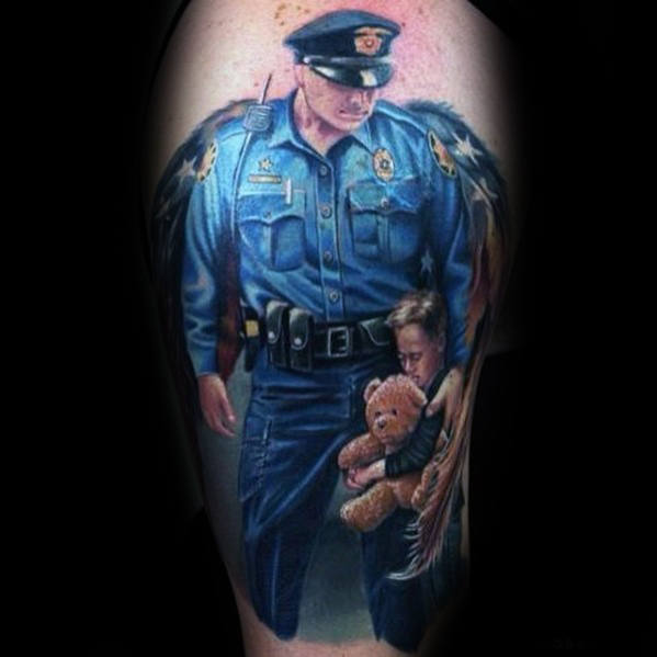 46 Tatuajes para policías (Con el significado)