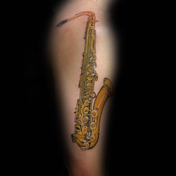 tatuaje saxofon 90