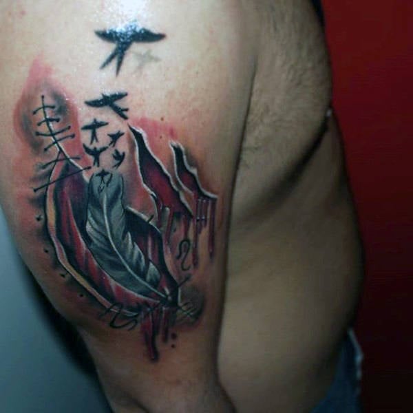 tatuaje pluma 462