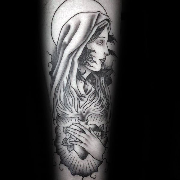 tatuaje virgen maria 128