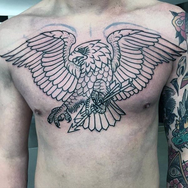 80 Tatuajes de un águila en el PECHO ¿Qué simboliza?
