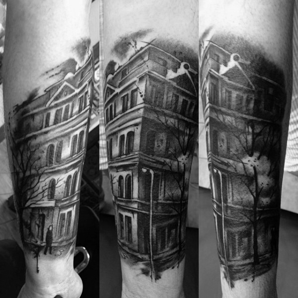 tatuaje edificio construccion 161