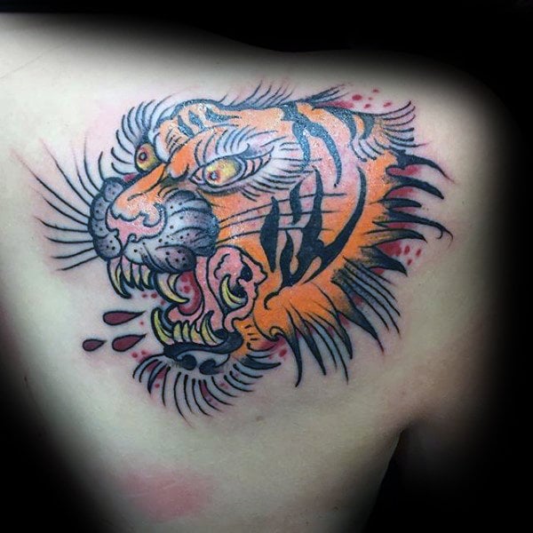 tatuaje tigre old school 01