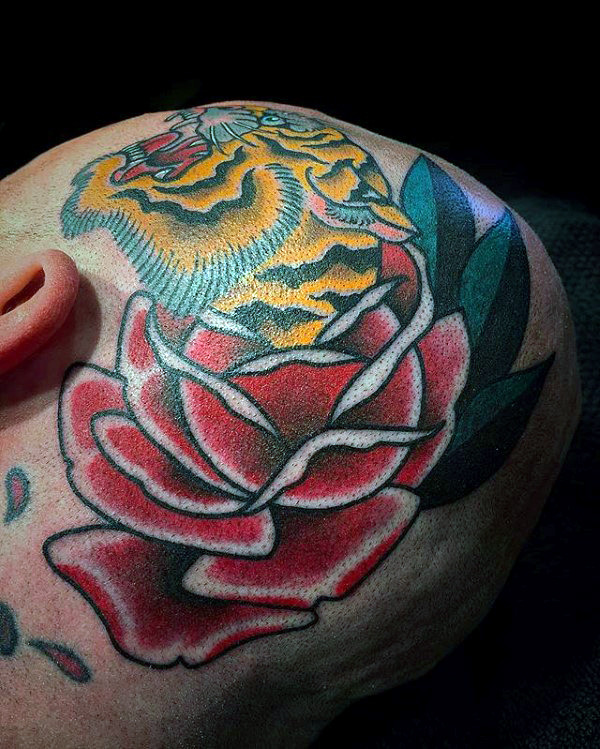 tatuaje tigre old school 139