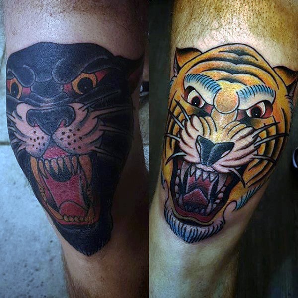 tatuaje tigre old school 143