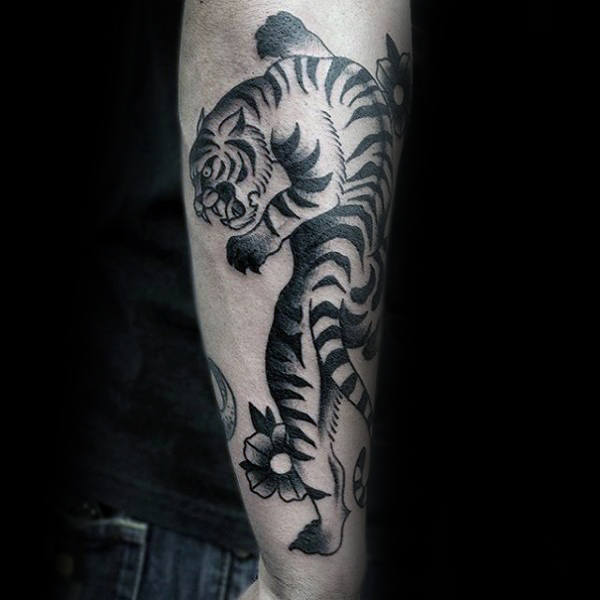 tatuaje tigre old school 19