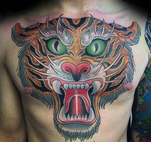 tatuaje tigre old school 47