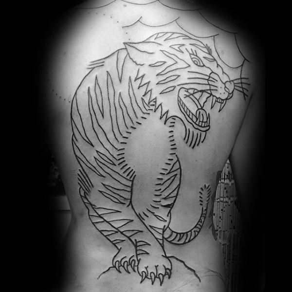 tatuaje tigre old school 55