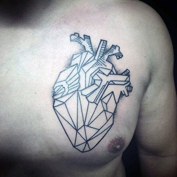 tatuaje corazon geometrico 15