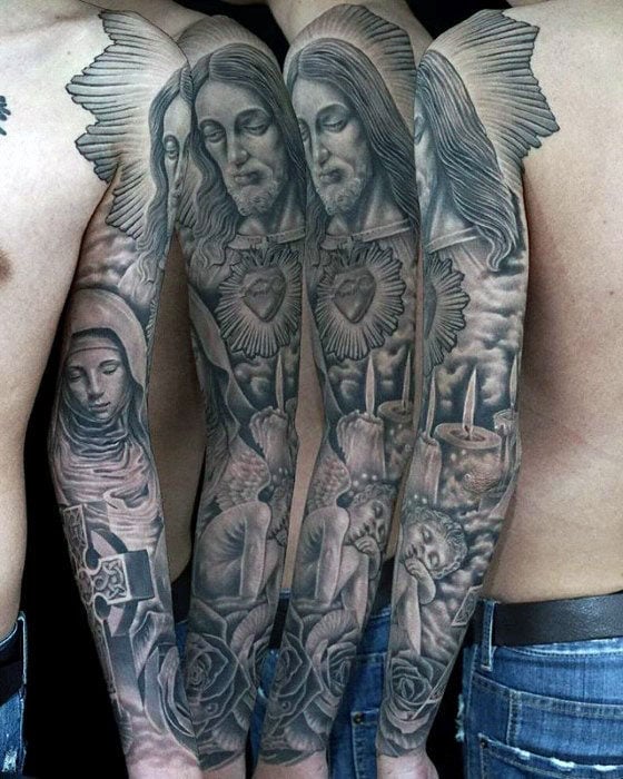 tatuaje manga de jesus 73