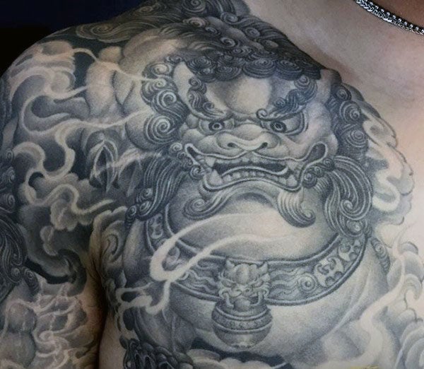 tatuaje leones fu dog 177