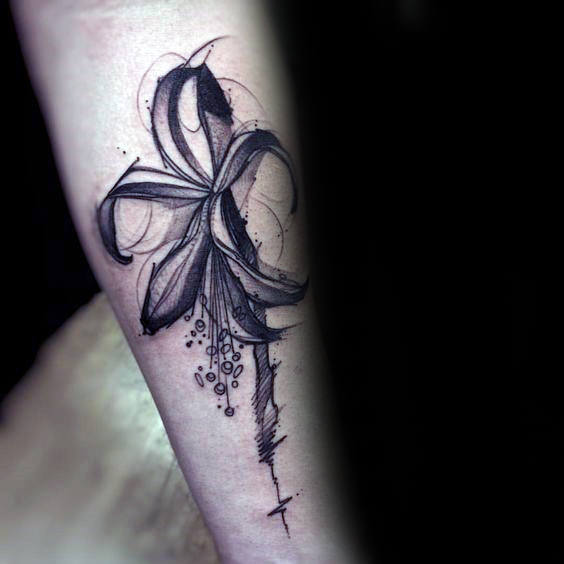 tatuaje flor lis 129